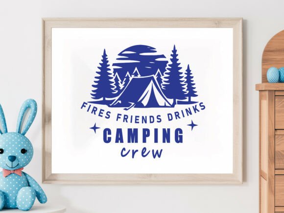 Camping Crew Fires Friends Drinks SVG Graphics & T-Shirt Designs
