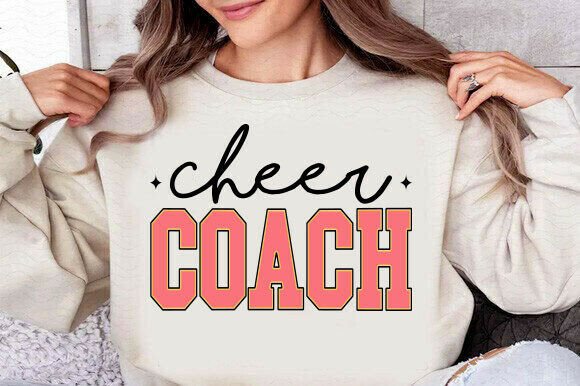 Cheer Coach SVG PNG: Graphics for T-Shirt Designs