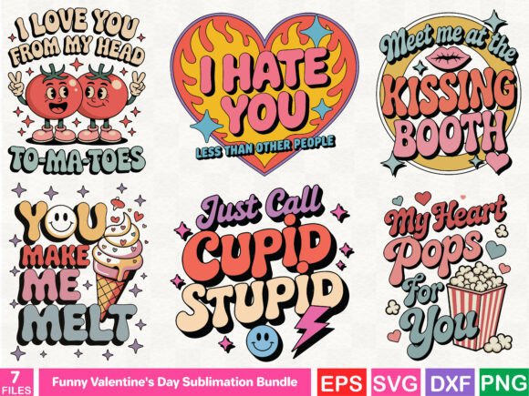 Funny Valentine's Sublimation Graphics & T-Shirt Designs