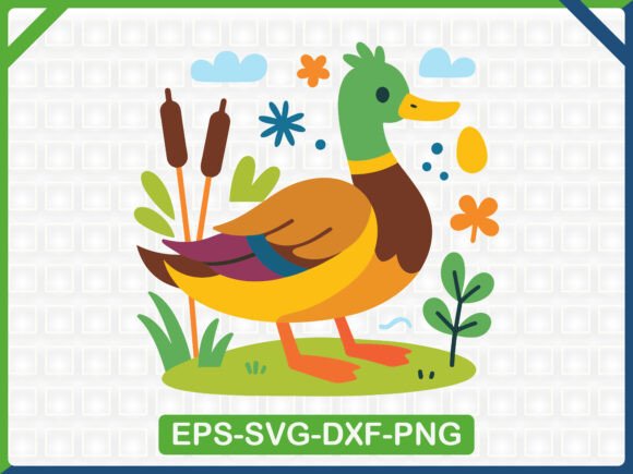 Mallard Duck SVG Design: Graphics & T-Shirt Designs