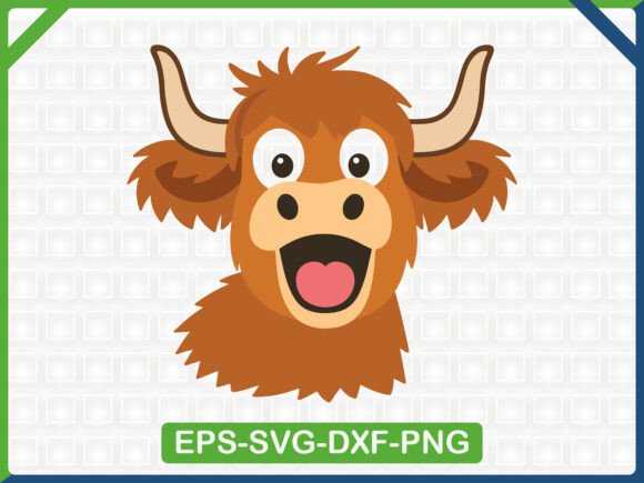 Quirky Highland Cow SVG Design: Graphics & T-Shirt Designs