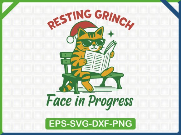 Resting Grinch Face in Progress: Graphics & T-Shirt Designs