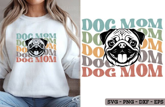 Retro Dog Mom PNG SVG: Graphics for T‑Shirt Designs
