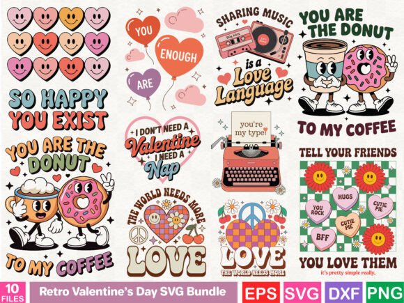Retro Valentine’s Day SVG Bundle: Graphics & T-Shirt Designs Review