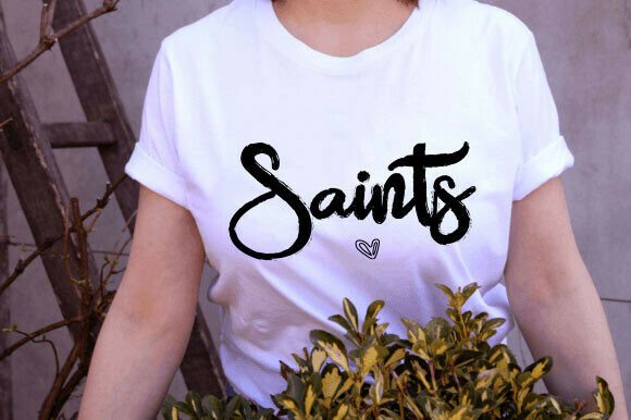 Saints Typewriter SVG PNG: Graphics for T-Shirt Designs & Editorial Use
