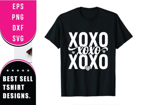 XOXO Valentines Day Shirt SVG: Graphics & T-Shirt Designs